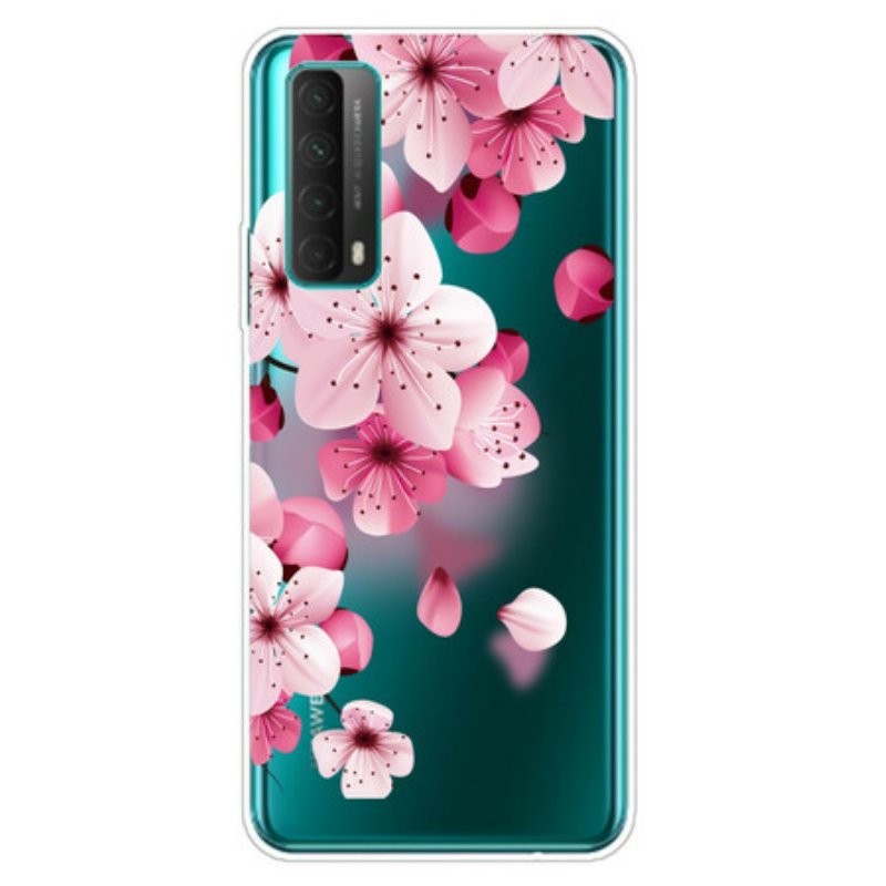 Mobilskal Huawei P Smart 2021 Stora Rosa Blommor