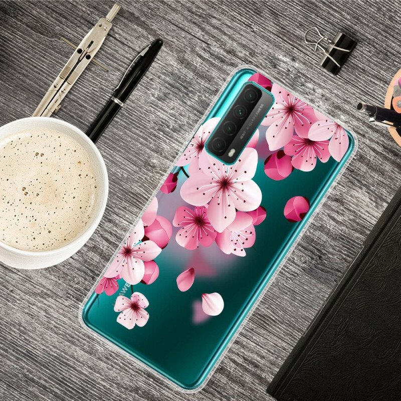 Mobilskal Huawei P Smart 2021 Stora Rosa Blommor