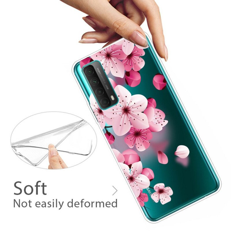 Mobilskal Huawei P Smart 2021 Stora Rosa Blommor