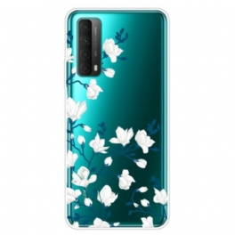 Mobilskal Huawei P Smart 2021 Vita Blommor