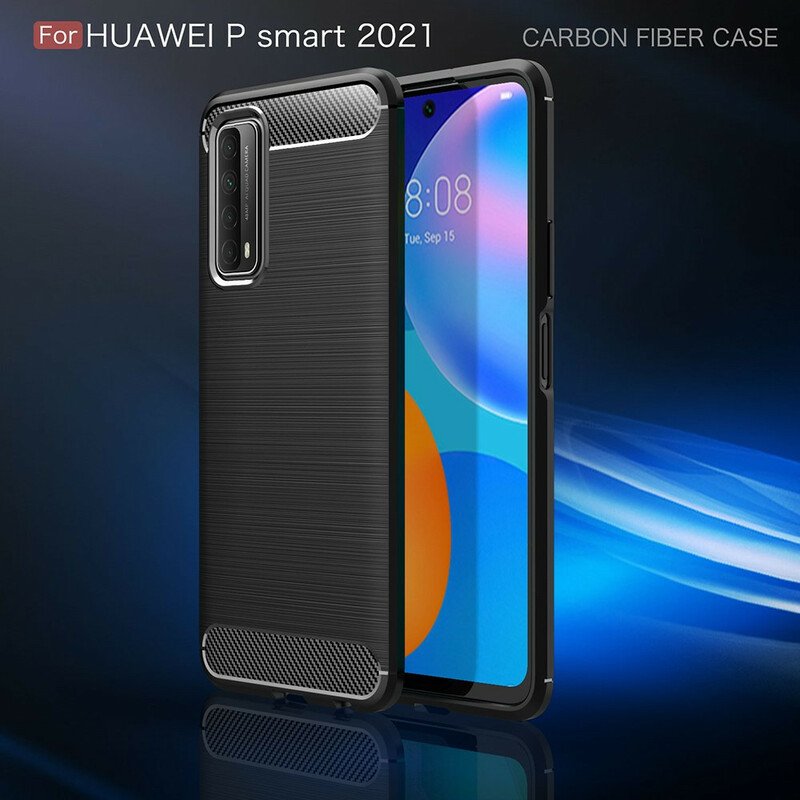 Skal Huawei P Smart 2021 Borstad Kolfiber