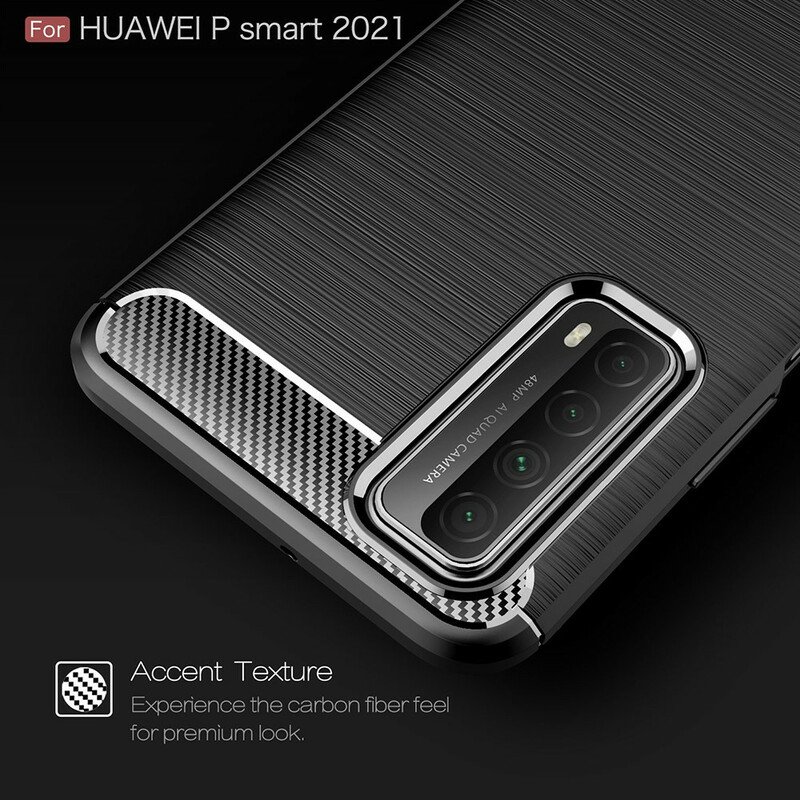 Skal Huawei P Smart 2021 Borstad Kolfiber