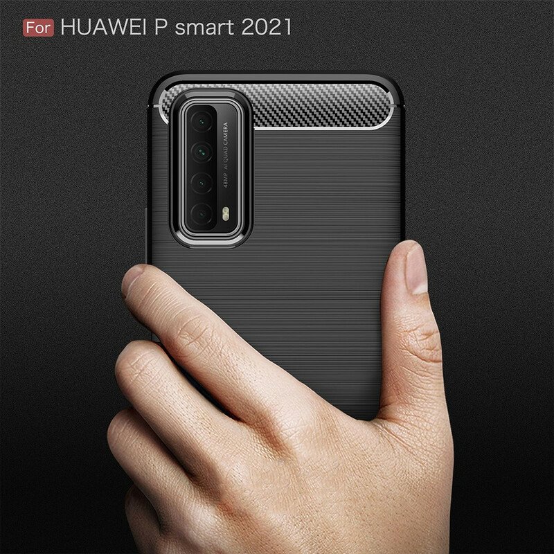 Skal Huawei P Smart 2021 Borstad Kolfiber