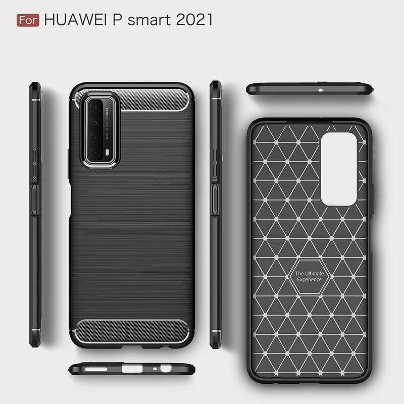 Skal Huawei P Smart 2021 Borstad Kolfiber