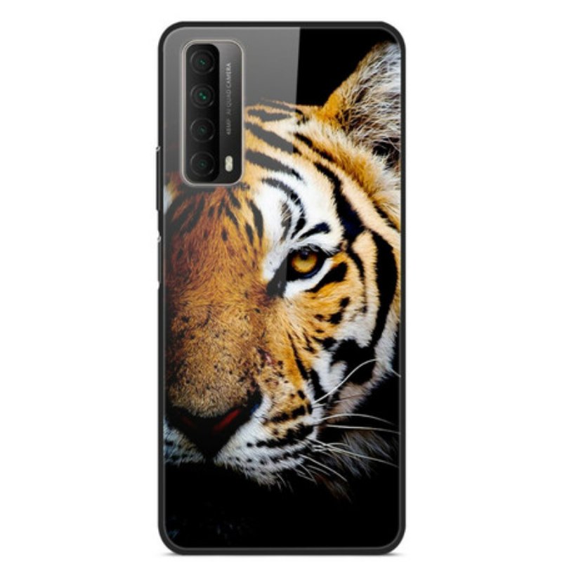 Skal Huawei P Smart 2021 Realistiskt Tiger Härdat Glas