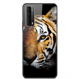 Skal Huawei P Smart 2021 Realistiskt Tiger Härdat Glas