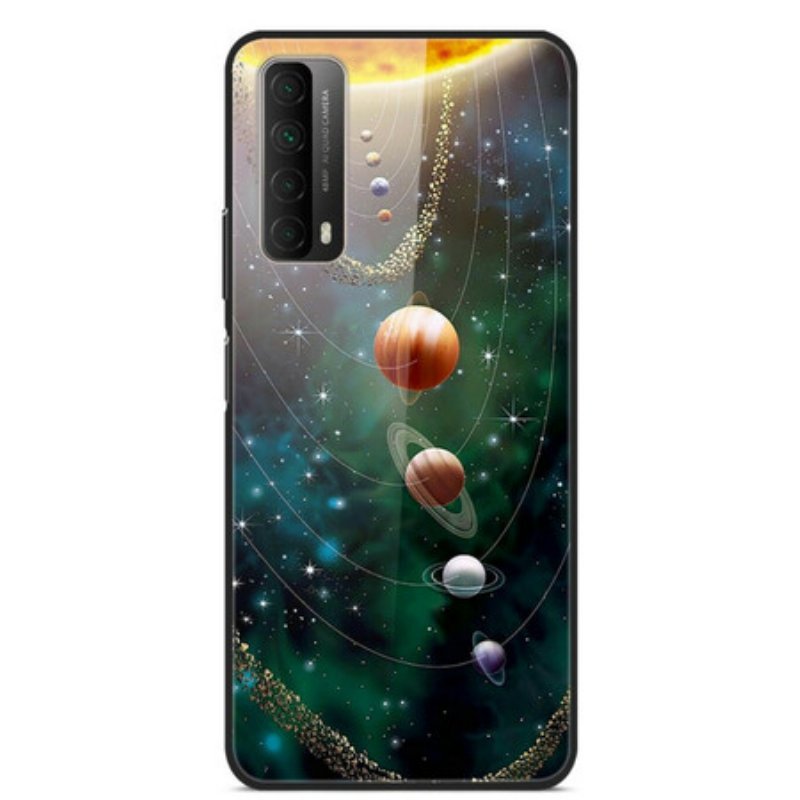 Skal Huawei P Smart 2021 Solsystemet Planet Härdat Glas