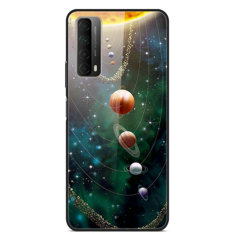 Skal Huawei P Smart 2021 Solsystemet Planet Härdat Glas