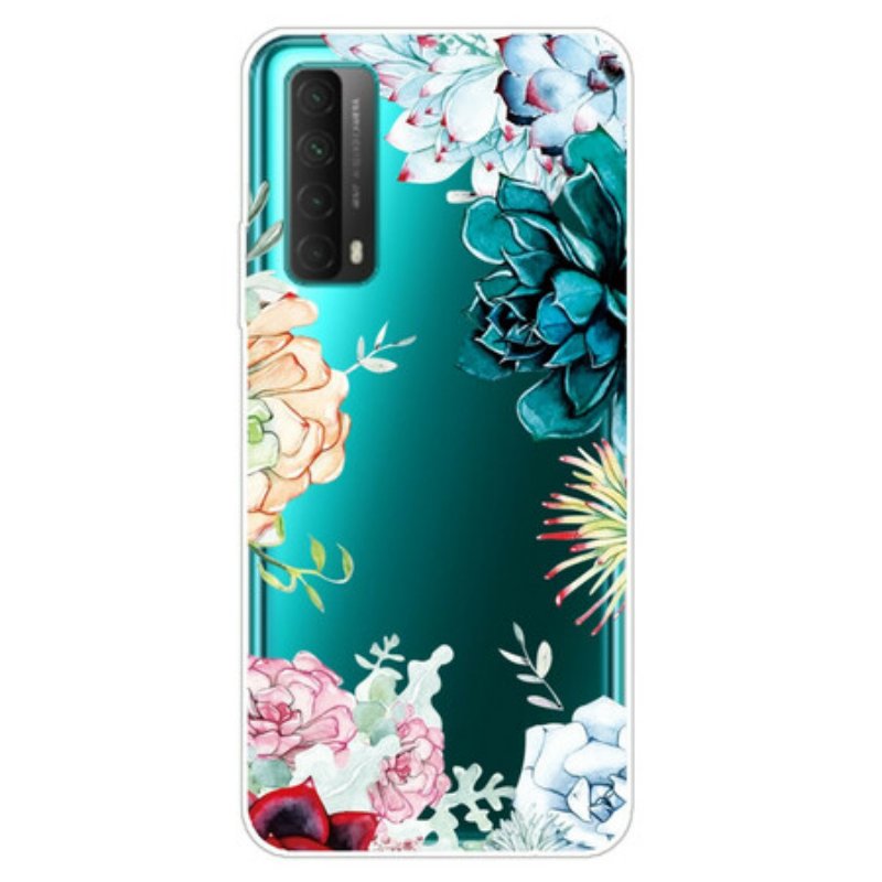 Skal Huawei P Smart 2021 Sömlös Akvarell Blommor