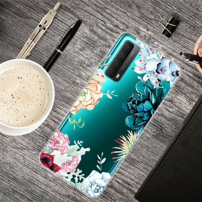 Skal Huawei P Smart 2021 Sömlös Akvarell Blommor