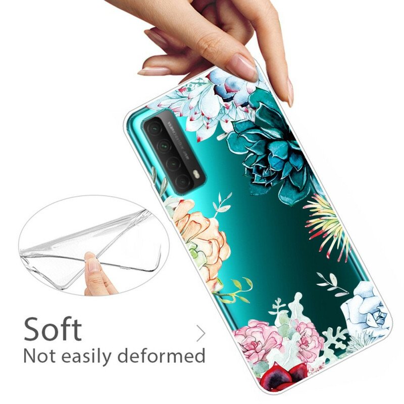 Skal Huawei P Smart 2021 Sömlös Akvarell Blommor