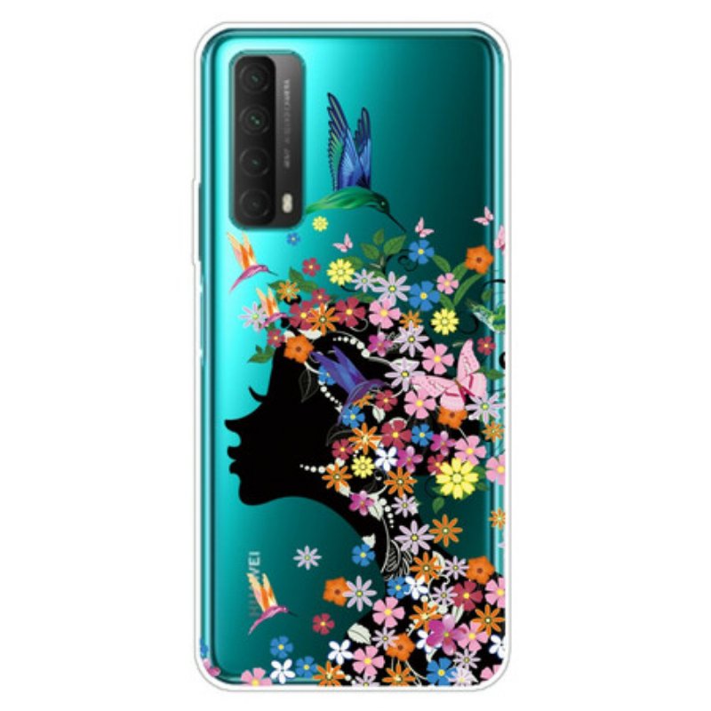 Skal Huawei P Smart 2021 Transparent Flower Girl