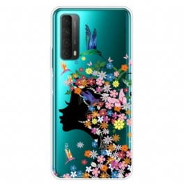 Skal Huawei P Smart 2021 Transparent Flower Girl