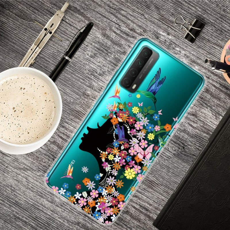 Skal Huawei P Smart 2021 Transparent Flower Girl