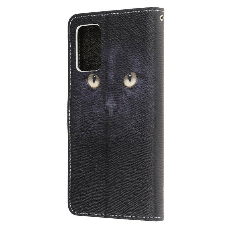 Fodral Samsung Galaxy Note 20 Med Kedjar Strappy Black Cat Eyes