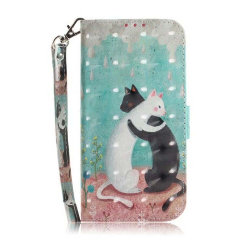 Fodral Samsung Galaxy Note 20 Med Kedjar Strappy Cat Friends