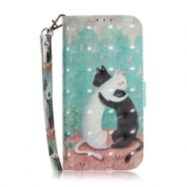 Fodral Samsung Galaxy Note 20 Med Kedjar Strappy Cat Friends