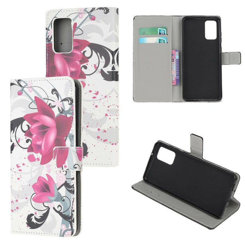 Fodral Samsung Galaxy Note 20 Tropiska Blommor