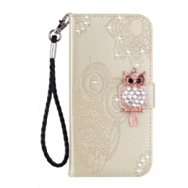 Fodral Samsung Galaxy Note 20 Uggla Mandala Och Charm