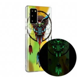 Skal Samsung Galaxy Note 20 Fluorescerande Owl Dream Catcher