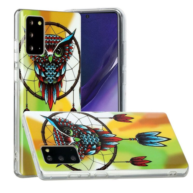 Skal Samsung Galaxy Note 20 Fluorescerande Owl Dream Catcher