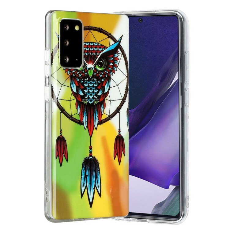 Skal Samsung Galaxy Note 20 Fluorescerande Owl Dream Catcher