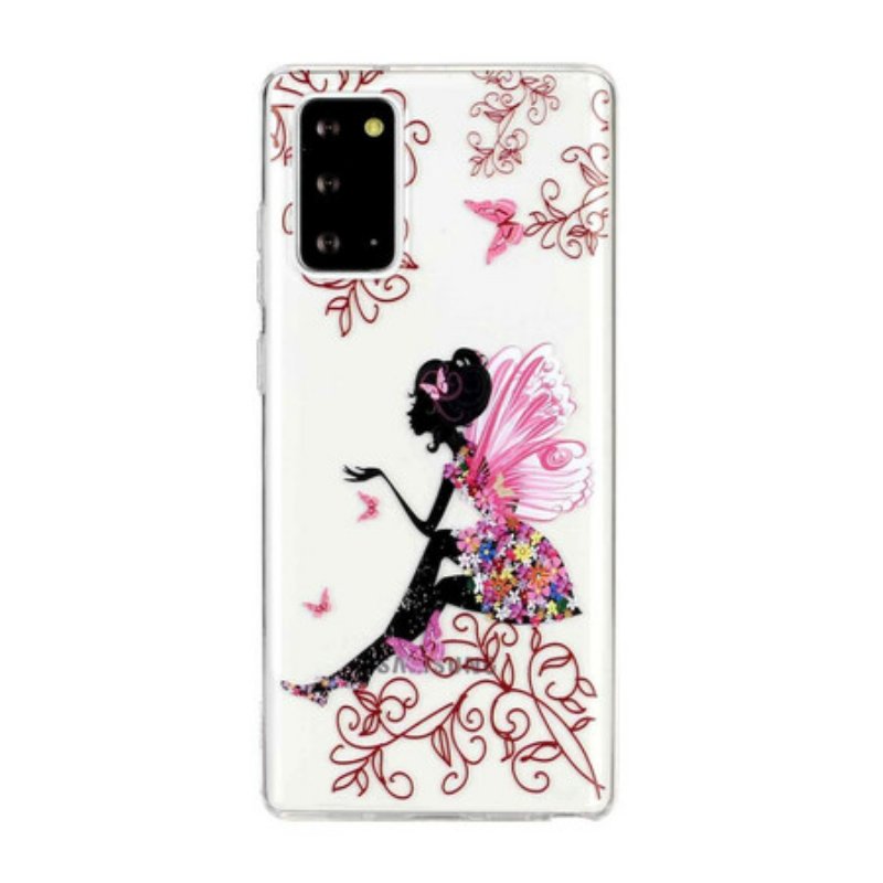 Skal Samsung Galaxy Note 20 Transparent Flower Fairy