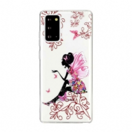 Skal Samsung Galaxy Note 20 Transparent Flower Fairy