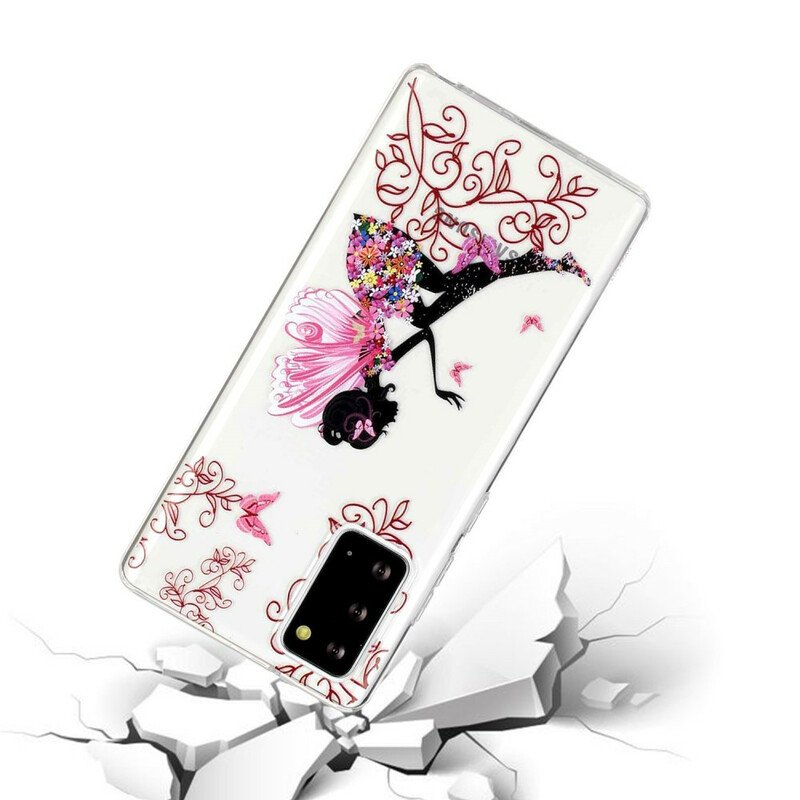 Skal Samsung Galaxy Note 20 Transparent Flower Fairy