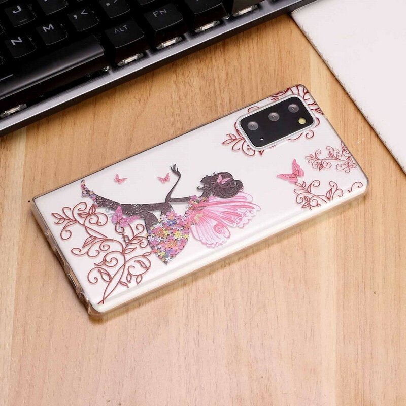 Skal Samsung Galaxy Note 20 Transparent Flower Fairy