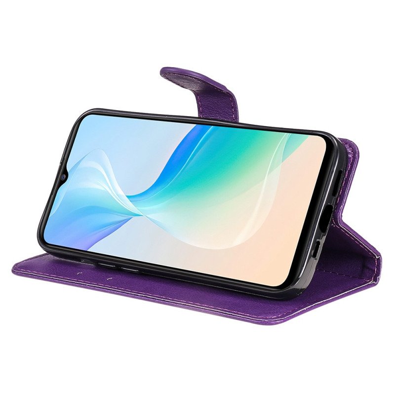 Fodral Vivo Y76 5G Med Kedjar Strappy Lädereffekt