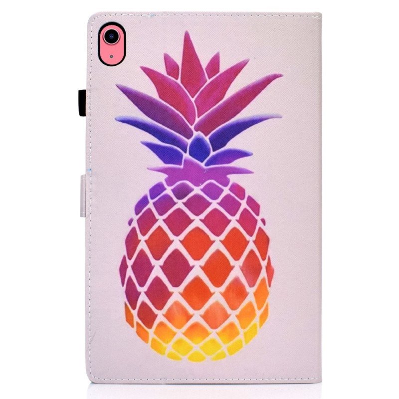 Fodral iPad 10.9" (2022) Färgglad Ananas