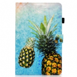 Läderfodral iPad 10.9" (2022) Ananas Grafik