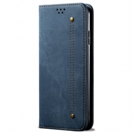 Folio-fodral Vivo Y22s Läderfodral Denim Tyg