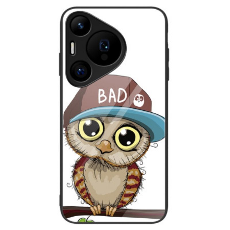 Skal Huawei Pura 70 Pro Telefonfodral Bad Owl Härdat Glas