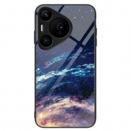 Skal Huawei Pura 70 Pro Telefonfodral Milky Way Härdat Glas