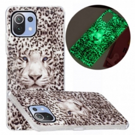 Skal Xiaomi Mi 11 Lite 4G / 5G / 5G NE Leopard Fluorescerande