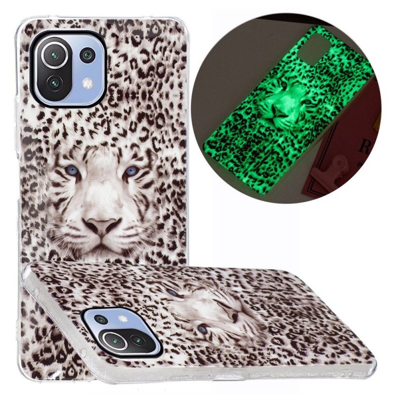 Skal Xiaomi Mi 11 Lite 4G / 5G / 5G NE Leopard Fluorescerande