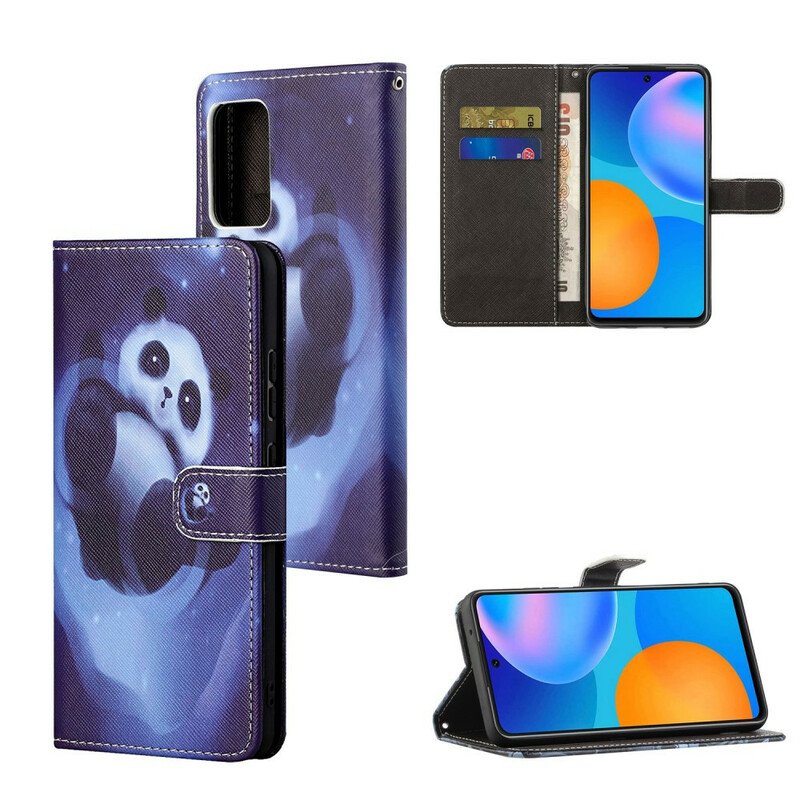 Fodral Poco M3 Pro 5G Med Kedjar Panda Space Med Lanyard