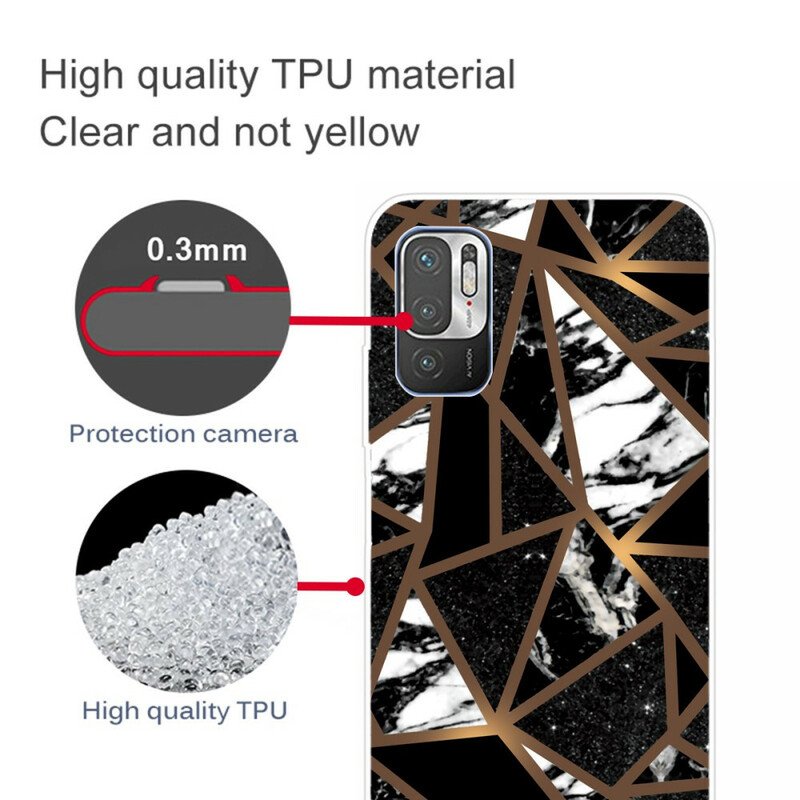 Skal Poco M3 Pro 5G Geometrisk Marmor