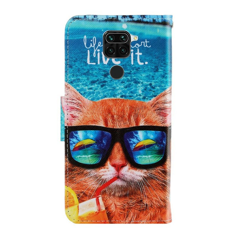 Fodral Xiaomi Redmi Note 9 Med Kedjar Cat Live It Strappy