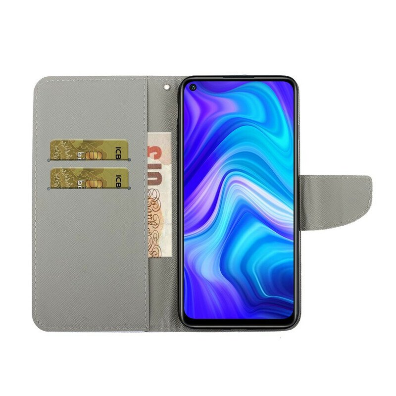 Fodral Xiaomi Redmi Note 9 Med Kedjar Thong Daisies