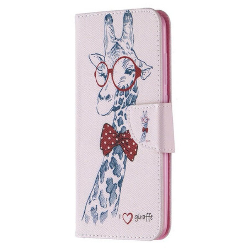 Folio-fodral Xiaomi Redmi Note 9 Brainy Giraff