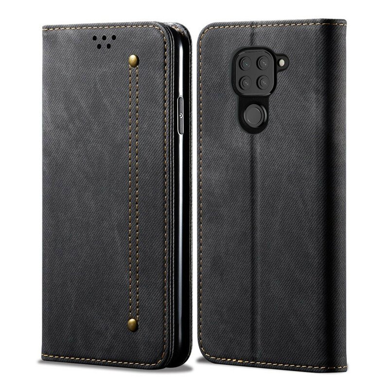 Folio-fodral Xiaomi Redmi Note 9 Läderfodral Denim Tyg