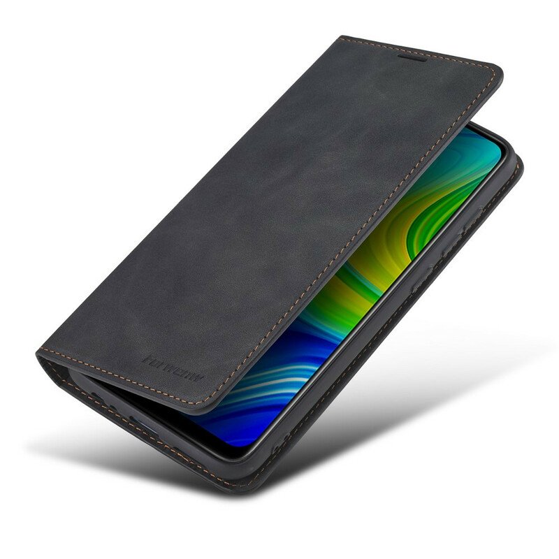 Folio-fodral Xiaomi Redmi Note 9 Läderfodral Forwenw Lädereffekt