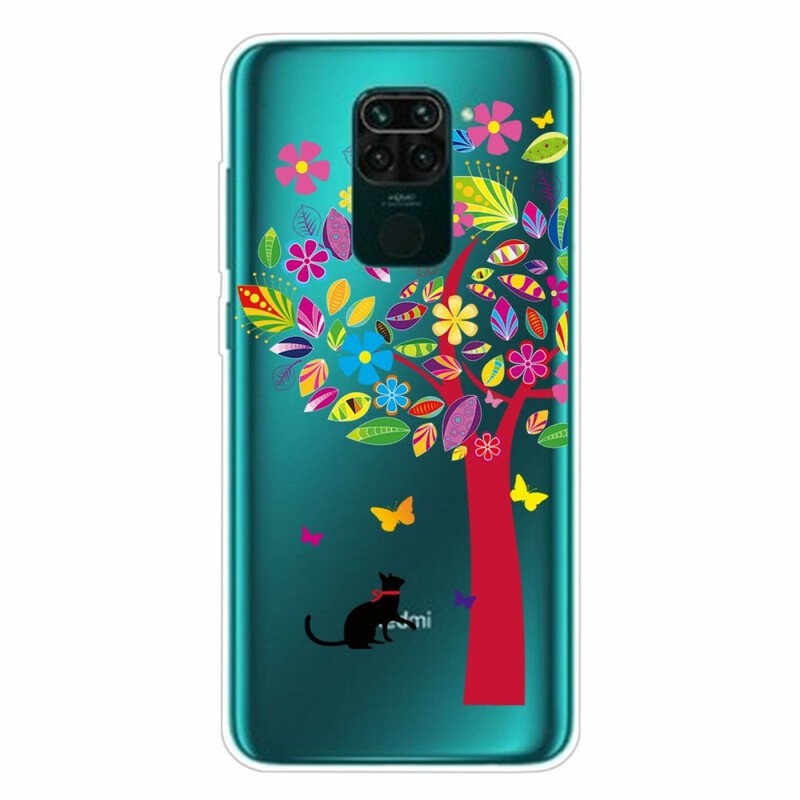 Skal Xiaomi Redmi Note 9 Katt Under Det Färgglada Trädet