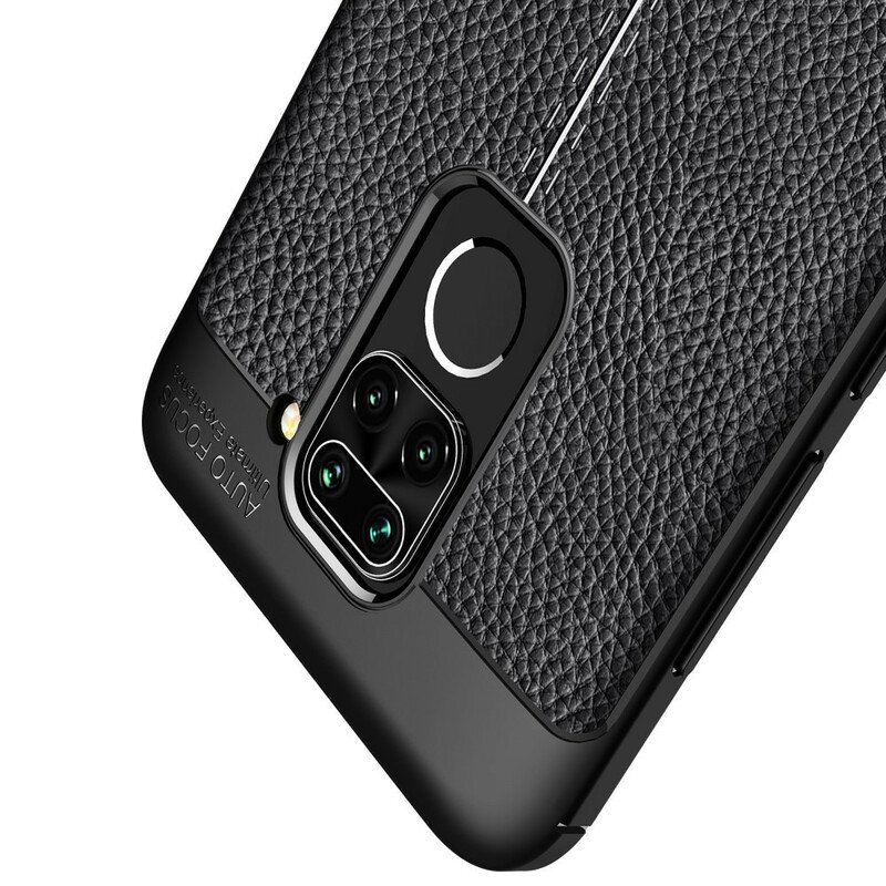 Skal Xiaomi Redmi Note 9 Lädereffekt Litchi Dubbel Linje