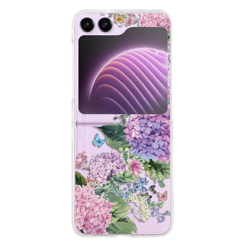 Skal Samsung Galaxy Z Flip 5 Genomskinliga Blommor