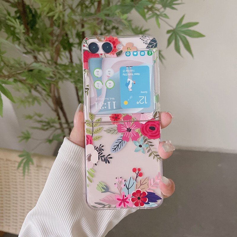 Skal Samsung Galaxy Z Flip 5 Genomskinliga Blommor