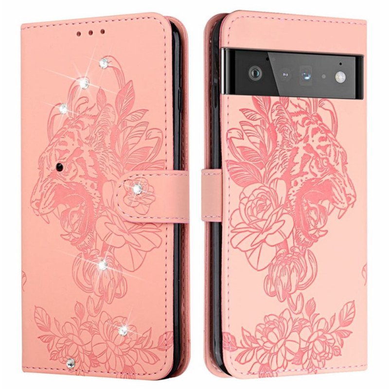 Fodral Google Pixel 6 Pro Barock Tiger Och Strass